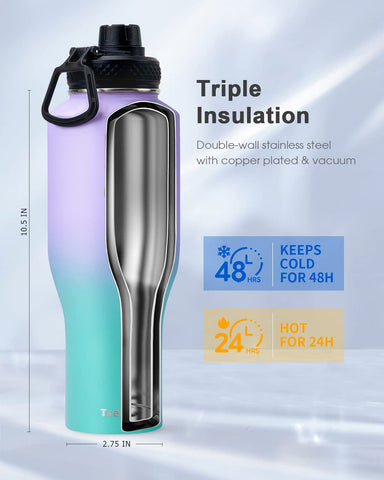 Trebo flip-up straw lid detail for easy one-hand sipping on the go