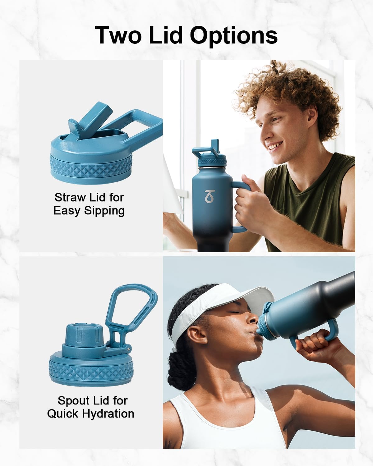 Trebo bottle seated in car cup holder demonstrating stable travel convenience