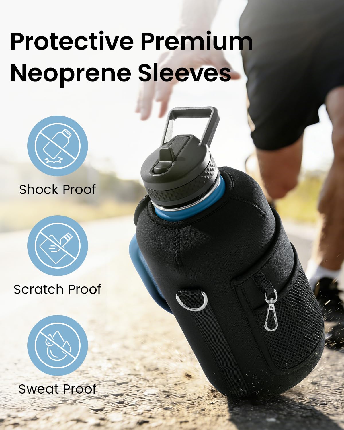Trebo bottle in use on a hiking trail for reliable hydration outdoors