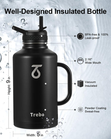 Trebo insulation cutaway illustrating vacuum layer for long temperature retention