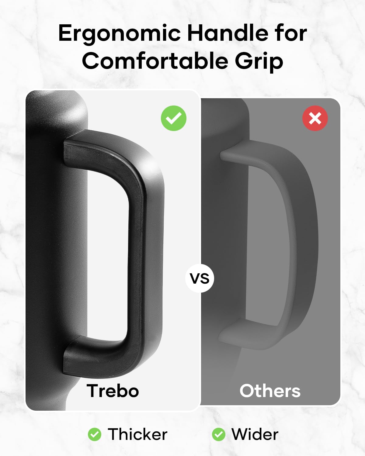 Trebo powder-coated finish close-up showing slip-resistant durable surface