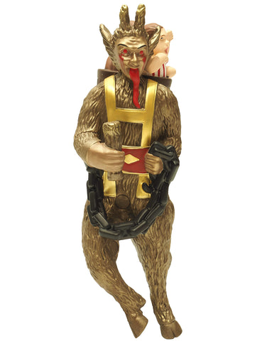 Tree Buddees Krampus mounted on tree illustrating secure placement and spooky style