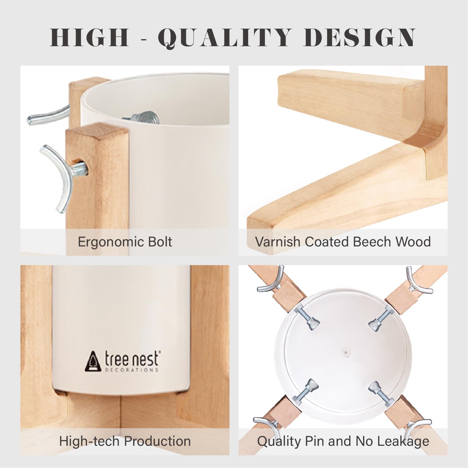 Tree Nest top view with trunk secured demonstrating snug clamp fit