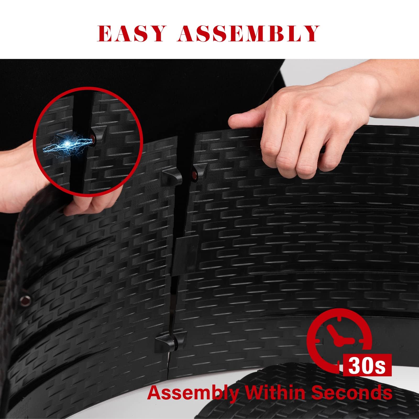 Tree Nest close-up of woven texture shows durable wicker-like finish