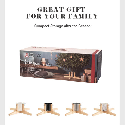 Tree Nest boxed packaging with wrench visible for simple out-of-box setup