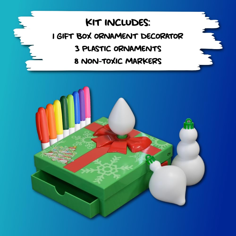 Child using The Treemendous decorator to make an ornament showing easy, supervised fun