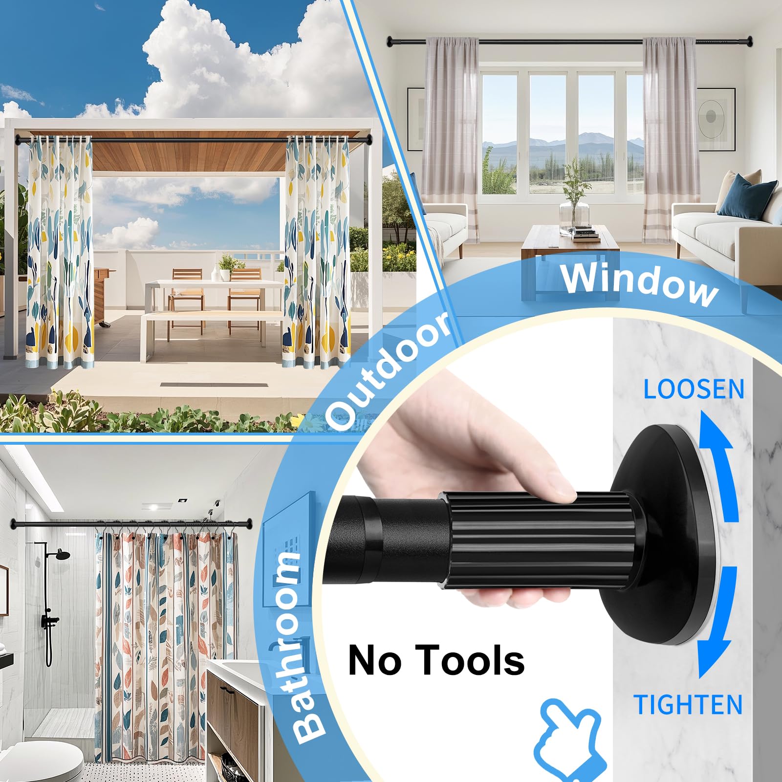 Treije patio curtain outdoor lifestyle showing weatherproof styling benefit