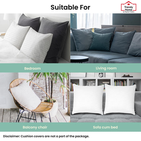 Trendy Home back label and material tag displaying fill composition and care guidance