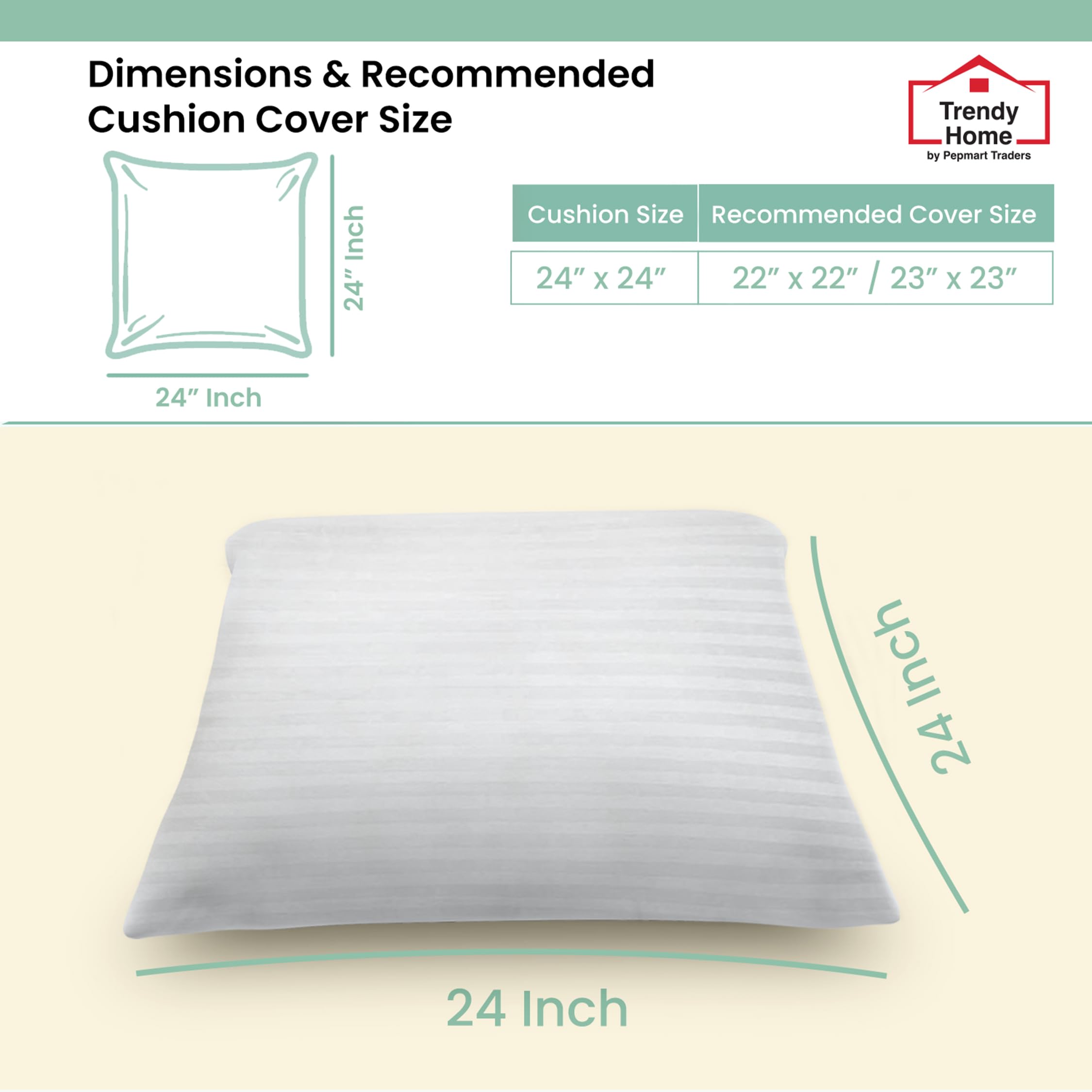 Trendy Home pillow insert inside decorative cover in bedroom showcasing styling versatility