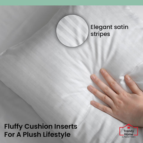 Trendy Home detailed shot of siliconized polyester fiber fill showing resilient loft and even support