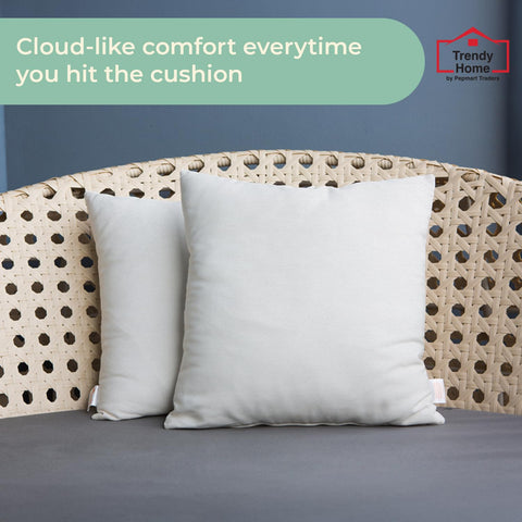 Trendy Home fluffed insert staged on sofa providing plush support and visual fullness