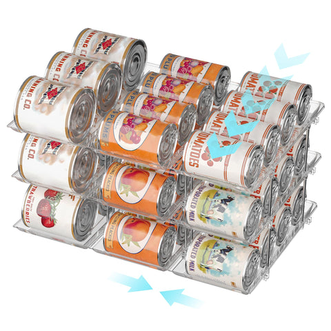 TrendyBin 3-tier front view showing organized cans and neat storage benefit