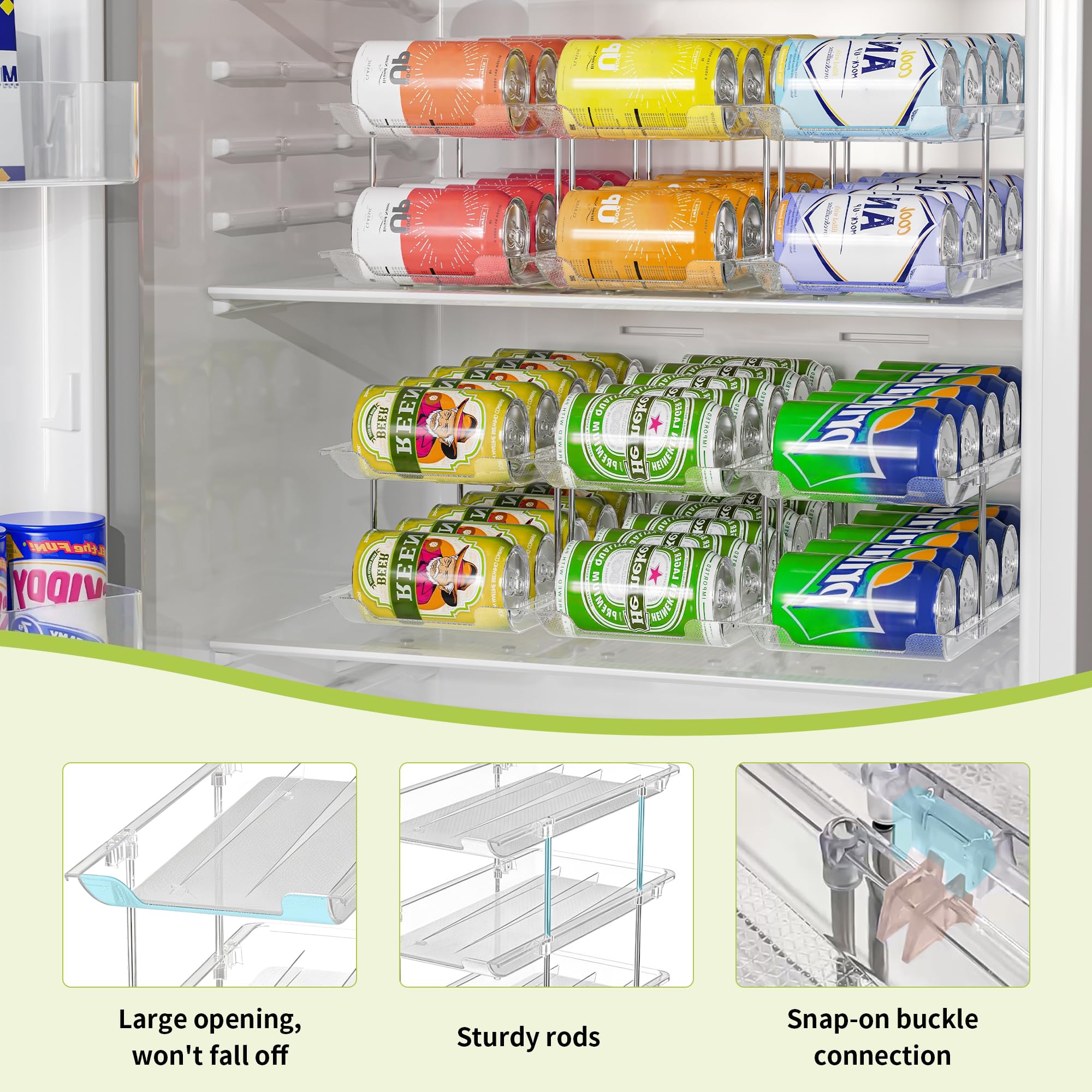 TrendyBin installed in pantry showing tidy shelves and space saved