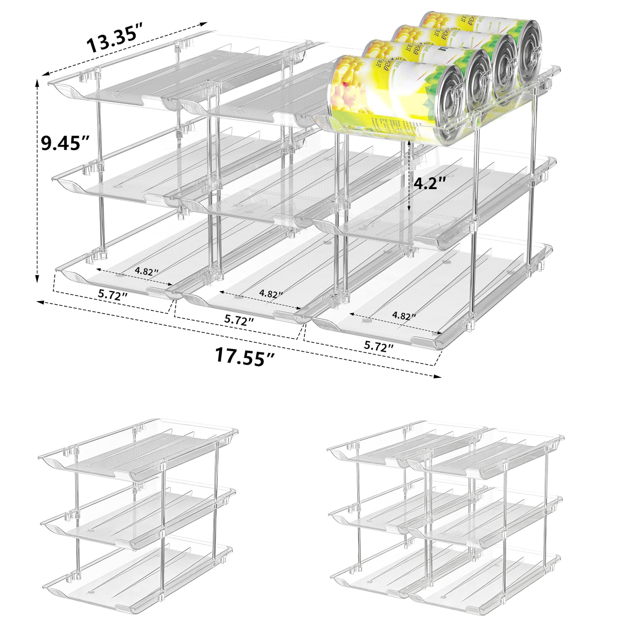 TrendyBin two units stacked demonstrating expandable vertical storage