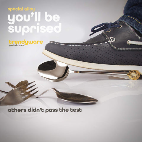 TrendyWare knife edge detail showcasing sharpness and durable stainless steel