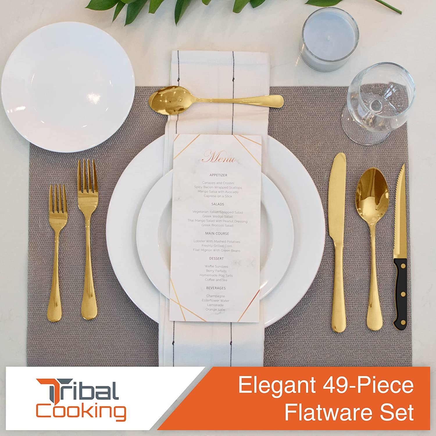 Tribal Cooking lifestyle dinner scene showing set elevates casual and formal meals