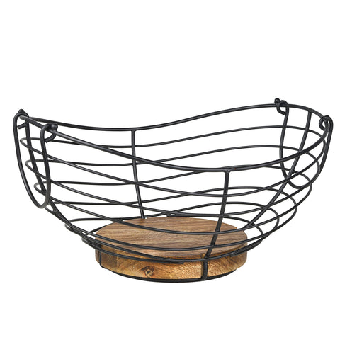 Tribello fruit basket front view showing full capacity and stylish display benefits