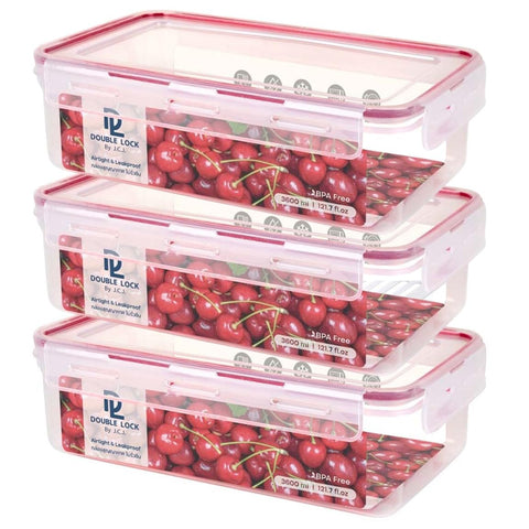 Tribello large container front view showing airtight lid and secure latches