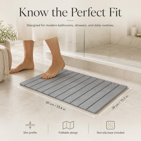 Trivelle anti-slip base under mat, stable step-out benefit