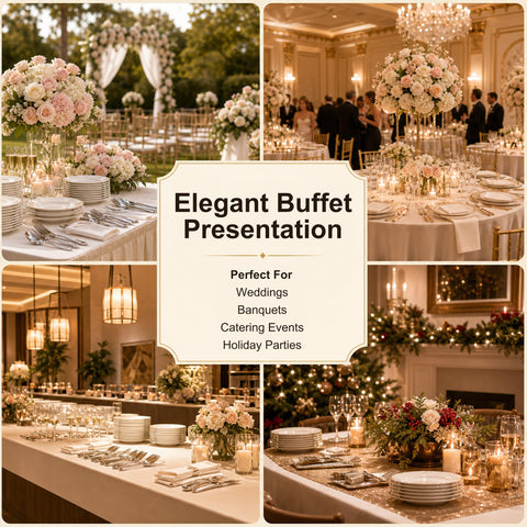 Trivico buffet lifestyle at wedding showing polished presentation benefit