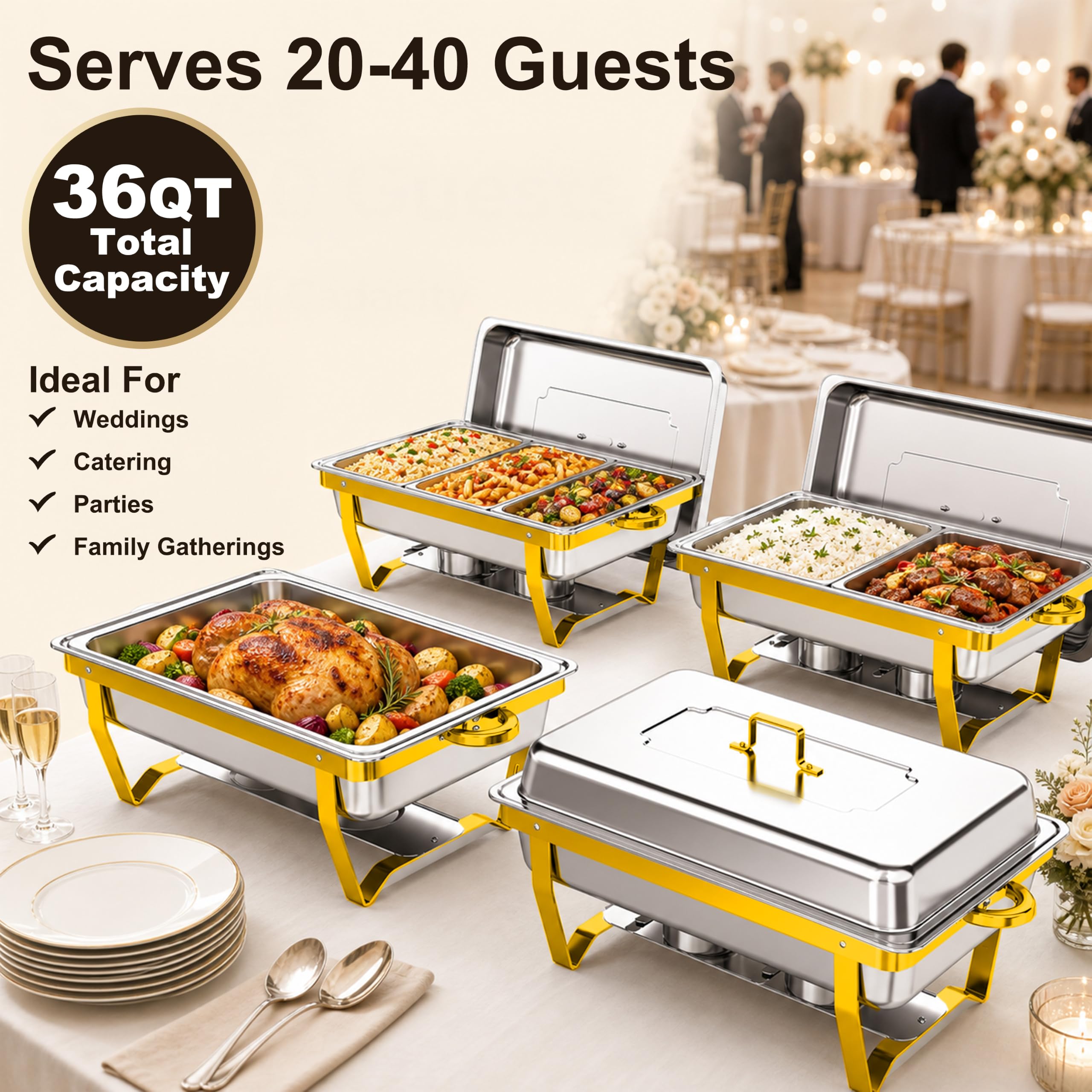 Trivico serving tongs and included accessories for streamlined service benefit