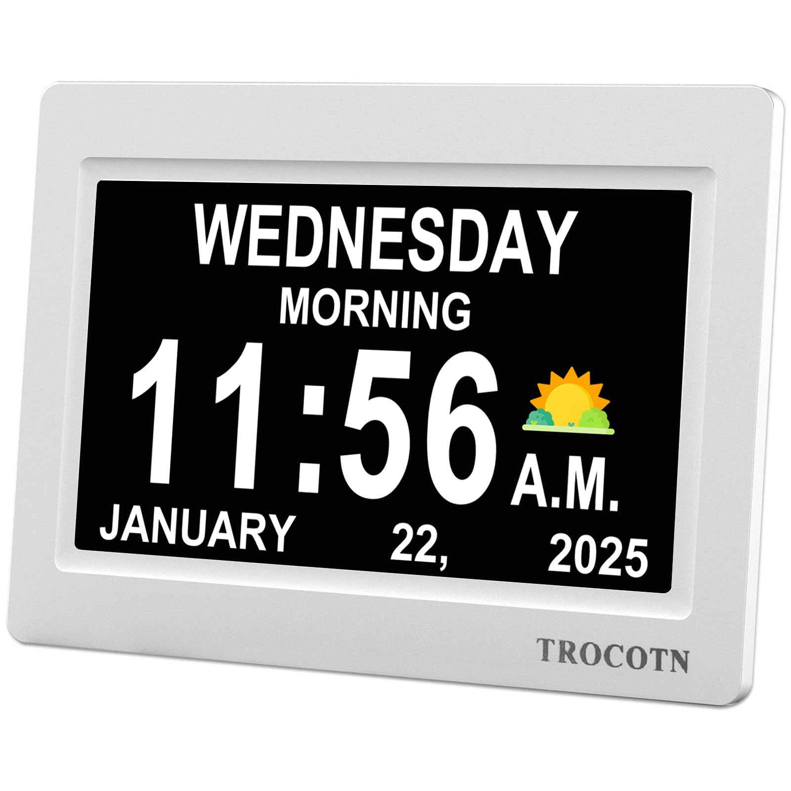 TROCOTN front view showing large high-contrast display for easy reading