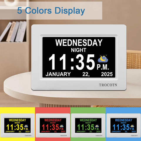 TROCOTN in bedroom with auto-dim engaged for comfortable nighttime viewing