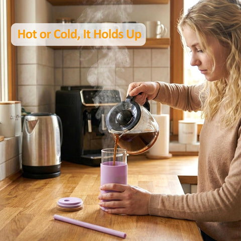 Tronco glass tumbler in dishwasher rack showing easy-clean advantage