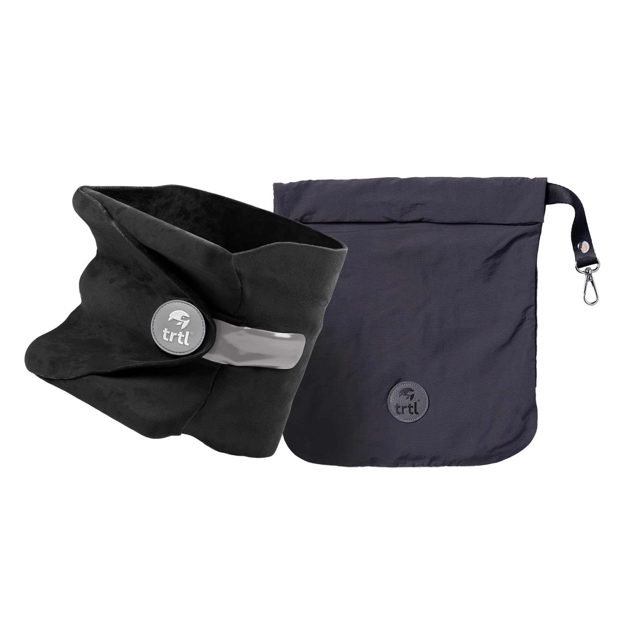 Trtl pillow front view showing ergonomic support and improved travel comfort
