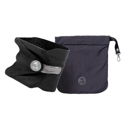 Trtl pillow front view showing ergonomic support and improved travel comfort