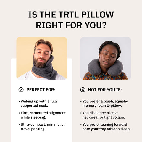 Trtl pillow internal support close-up showing stable neck alignment benefit