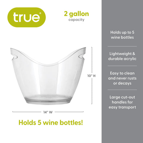 True side profile with four wine bottles chilled and visible