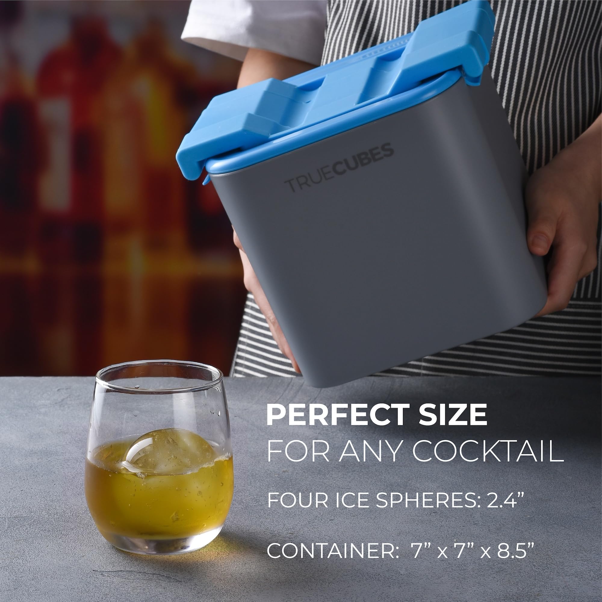 True Cubes tray being filled from tap showing easy-use benefit