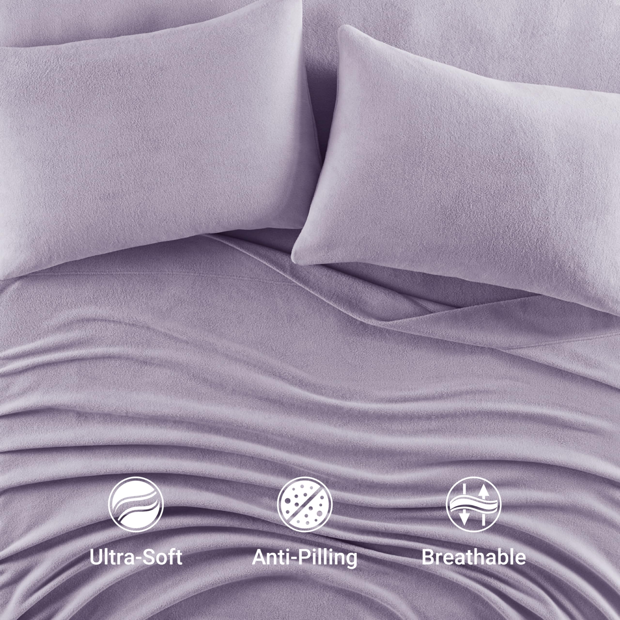 True North by Sleep Philosophy flat sheet spread on bed illustrating full coverage and smooth drape