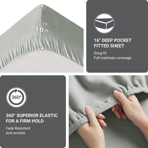 True North two pillowcases stacked to show matching grey and clean edges