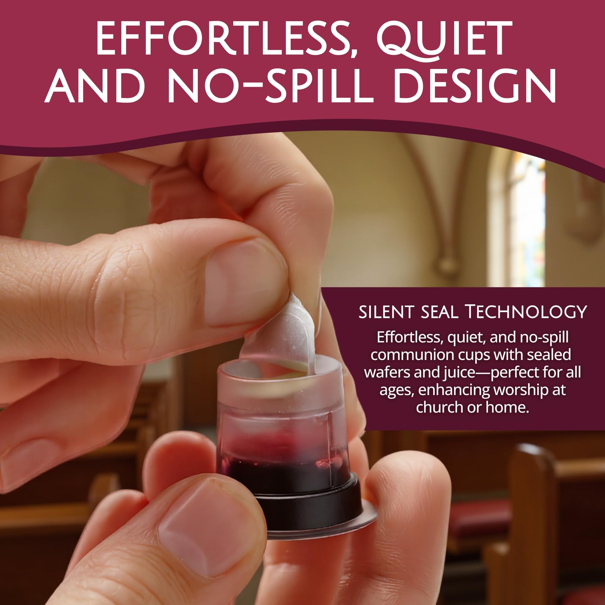 TrueVine silent seal demonstration showing quiet peel-away opening for dignified services