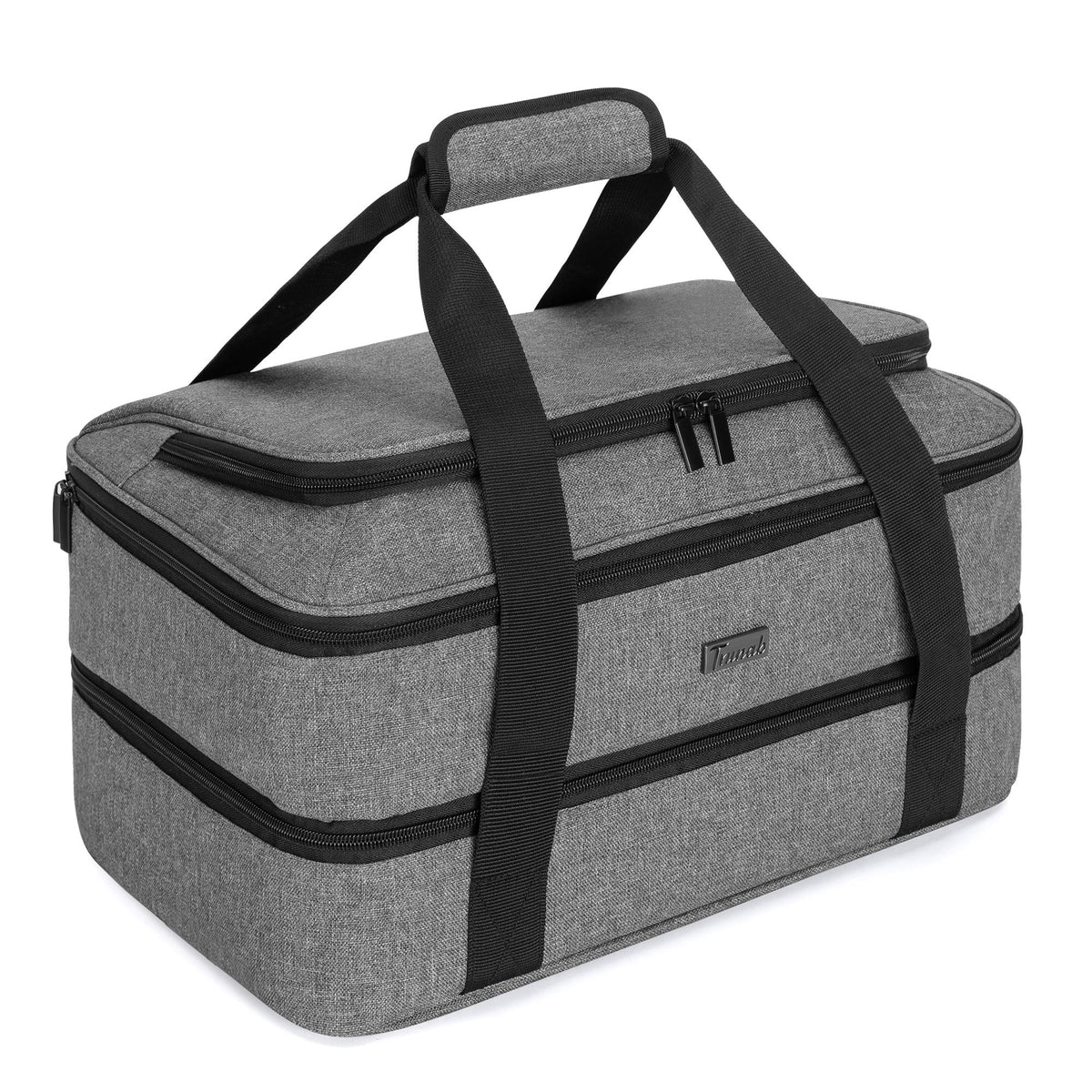 Trunab front view of carrier showing dual compartments and durable exterior for secure transport