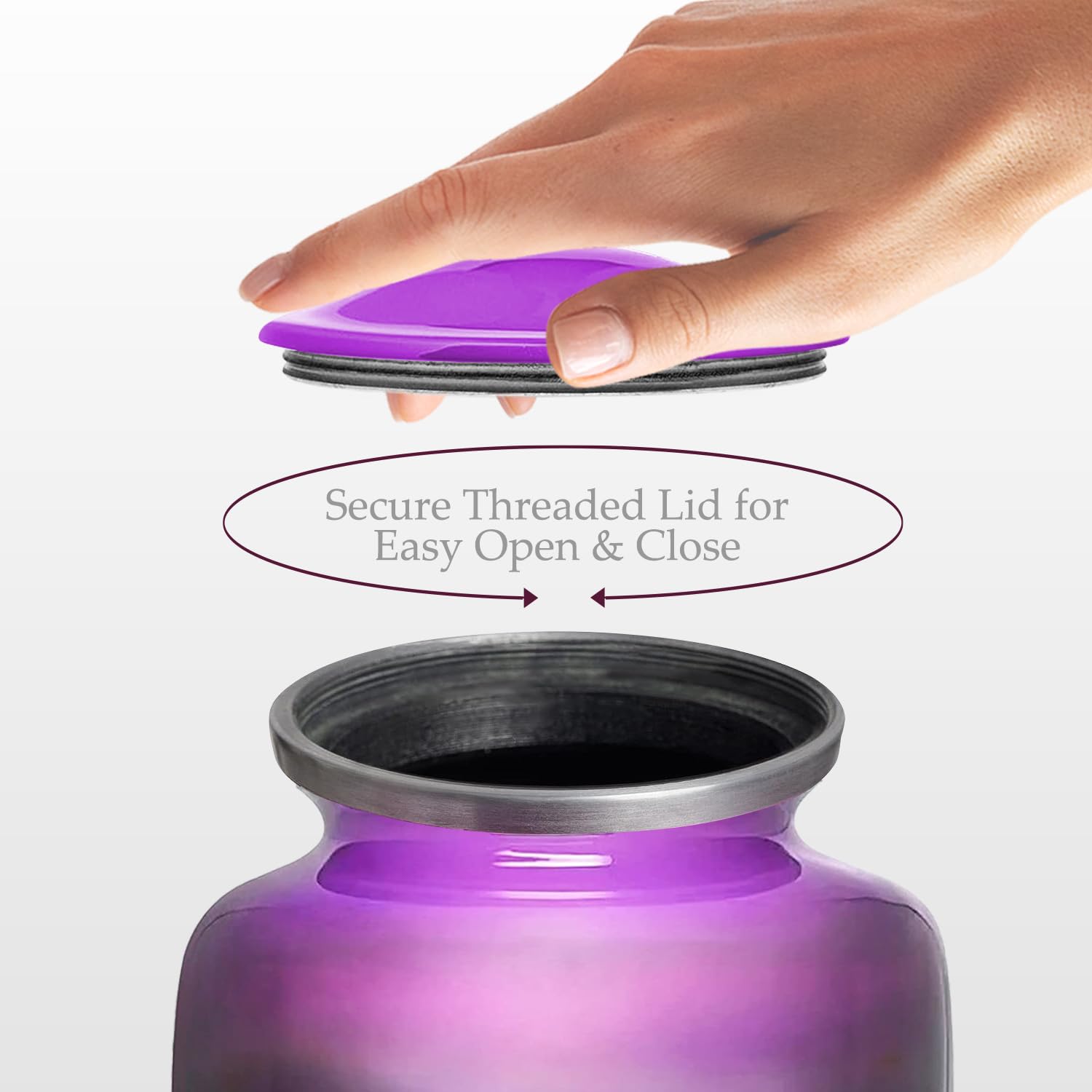 Trupoint Memorials urn beside a common object to show scale and large adult capacity