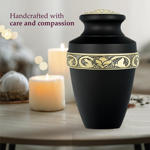 Trupoint Memorials funnel velvet bag and screw-top lid, easy secure transfer