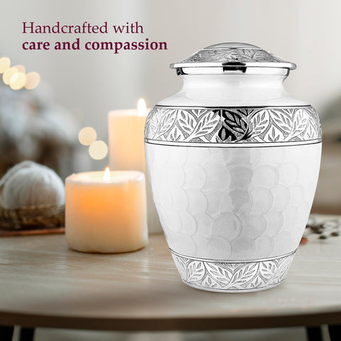 Trupoint Memorials comparison beside a common object to show adult urn capacity benefit