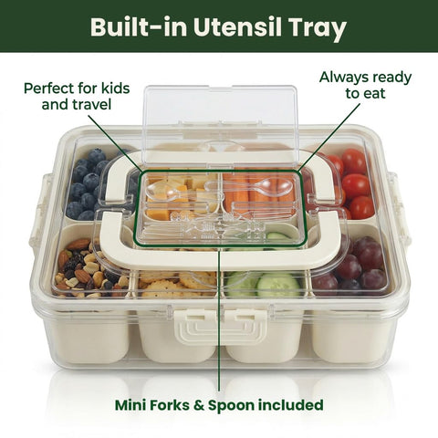 Trust Bliss close-up of eight compartments — easy portion control benefit