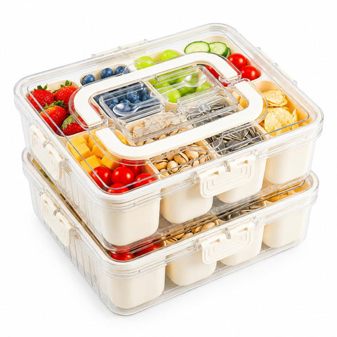 Trust Bliss front view showing two snackle boxes — clear organized packing
