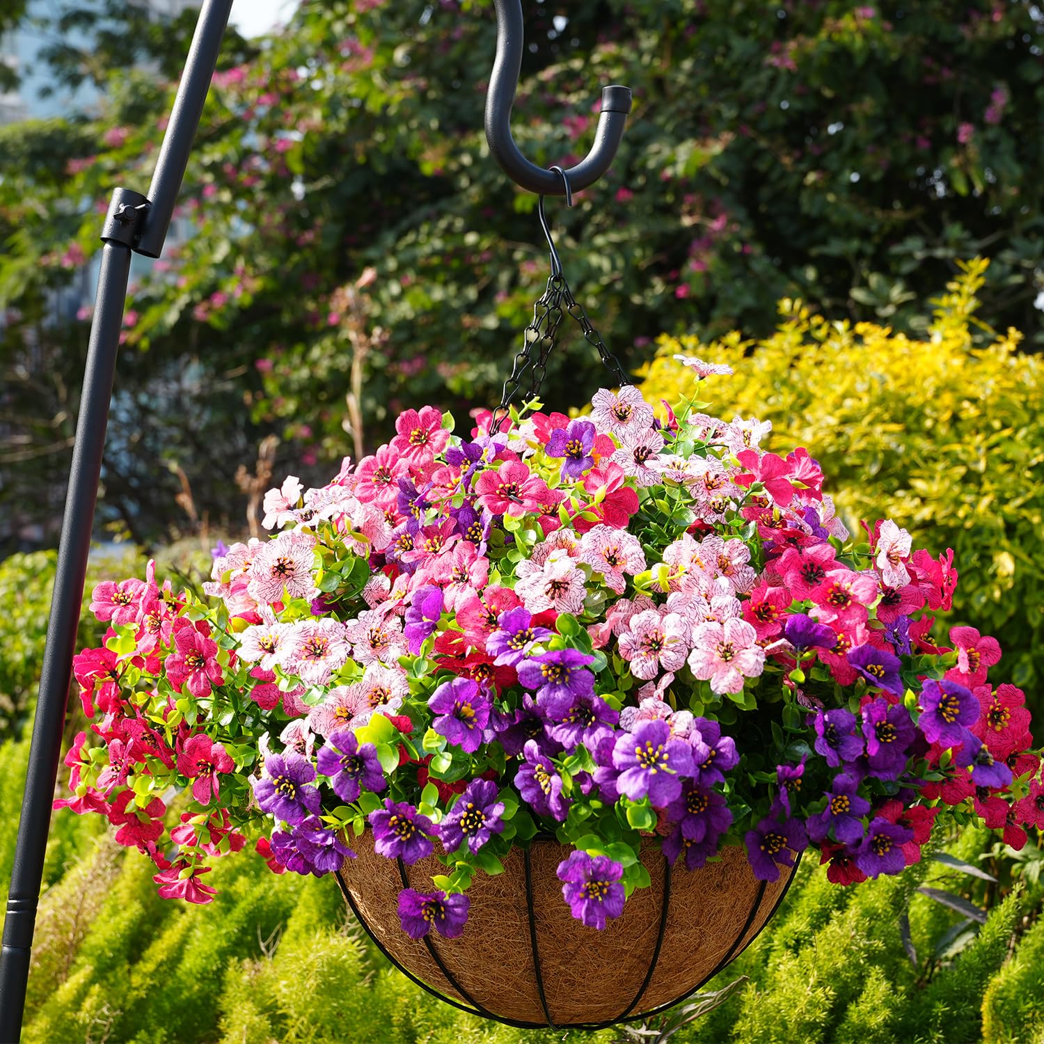trytuny arranged in outdoor window box adding long-lasting curb appeal