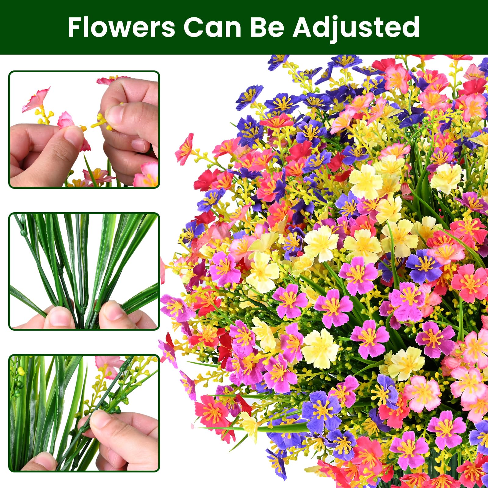 trytuny detailed shot of stems and leaves demonstrating durable plastic construction and flexibility