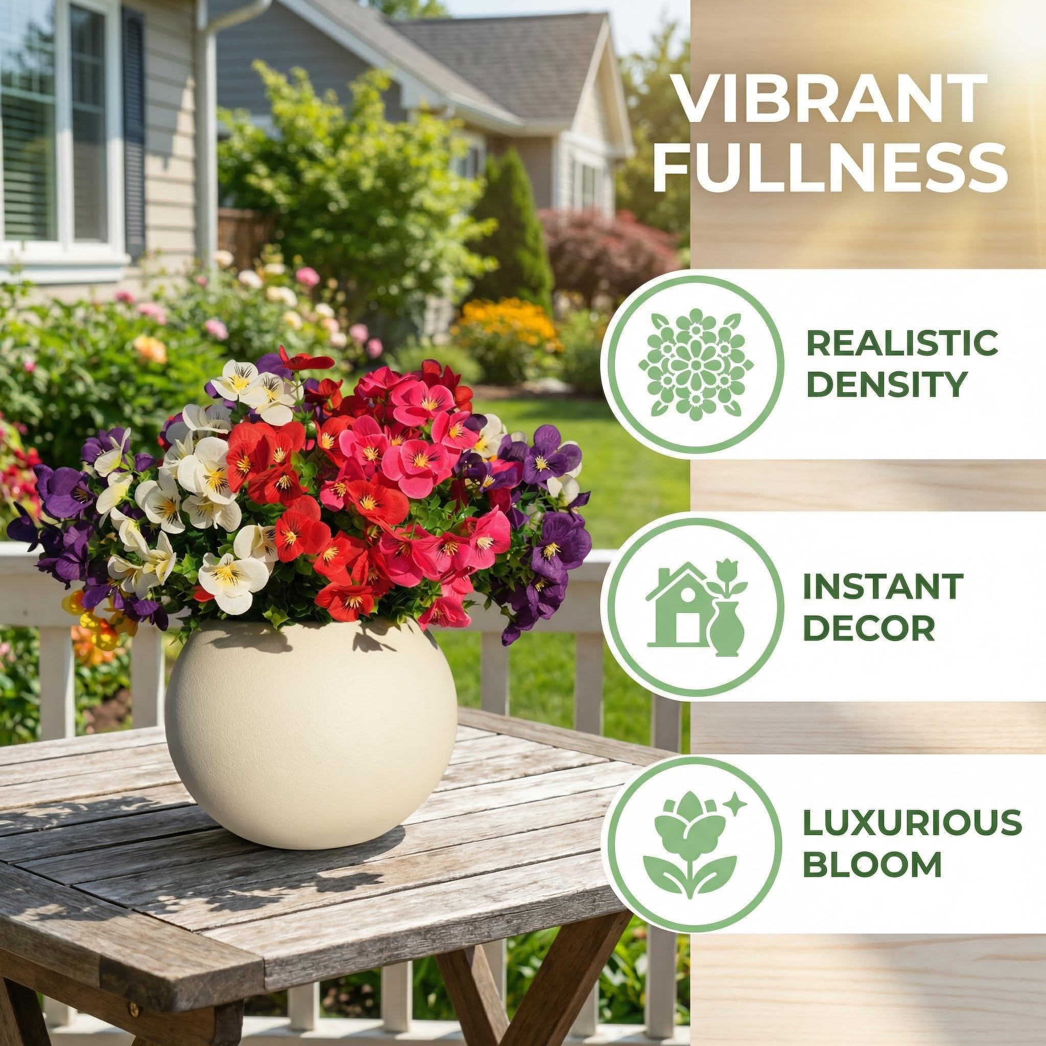 trytuny window box outdoor display showing sustained color outdoors benefit