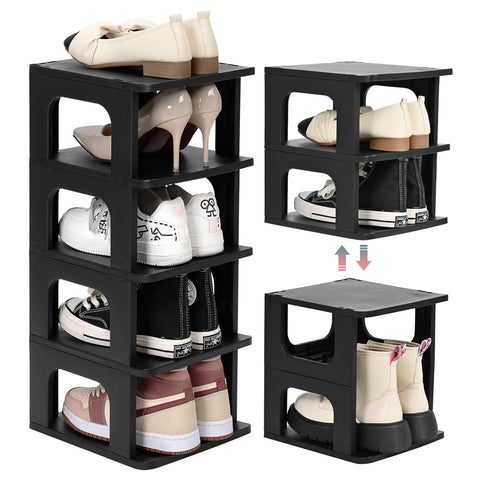 TRZZ front view of 5-tier rack showing compact vertical storage benefit