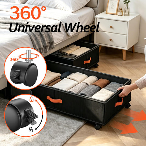 Tsinglax bin next to shoes to show scale and ability to store footwear neatly