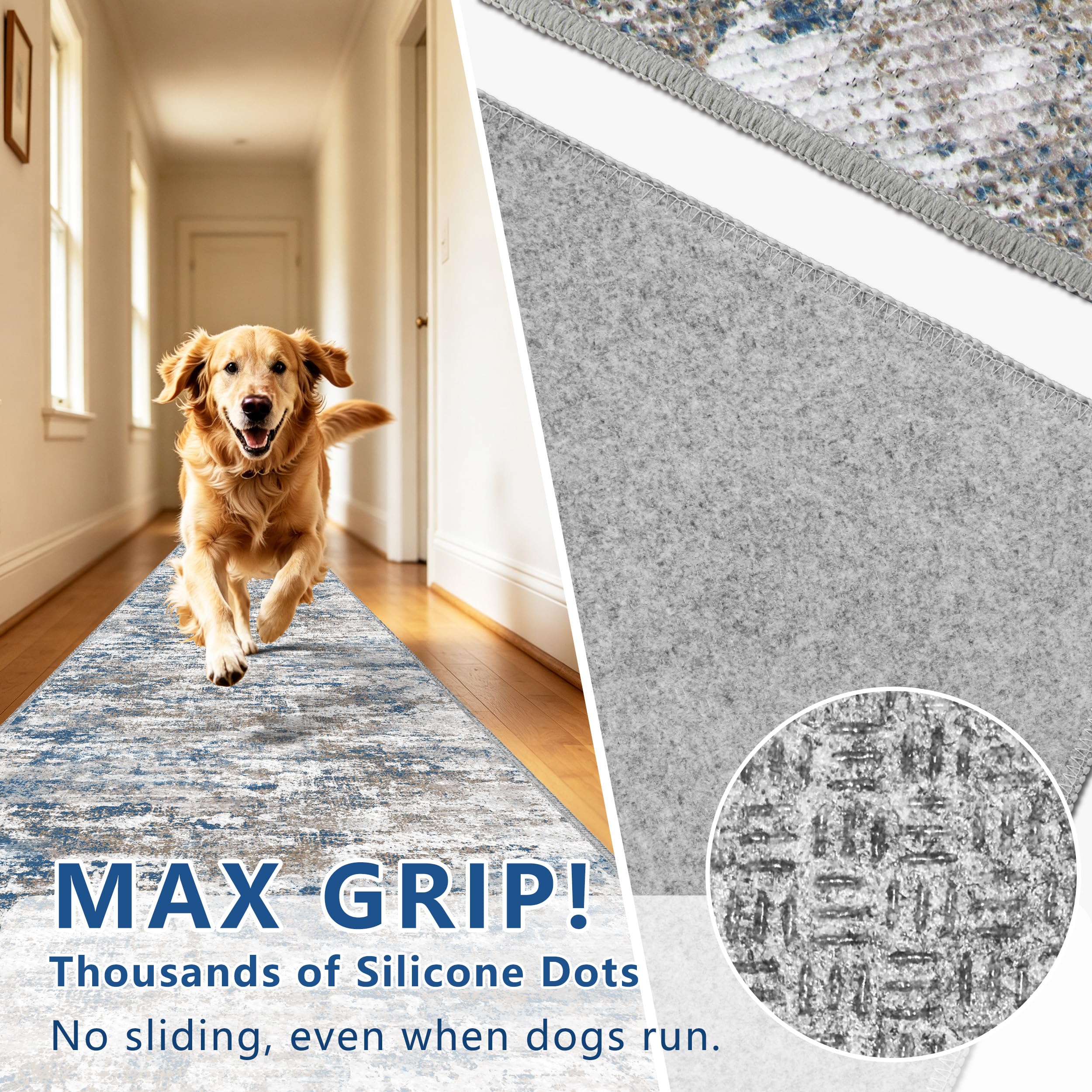 TTelephant runner in a modern kitchen, provides a stylish protective walkway