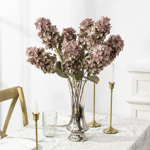 Ttranewsoo brown hydrangeas in a vase creating long-lasting décor benefit