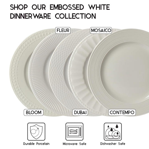 TTU bloom texture embossed closeup revealing subtle pattern that elevates table look